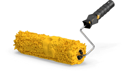 paint roller yellow